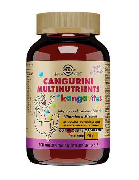 Cangurini Multinutrients Frutti Bosco 60 Tavolette Masticabili
