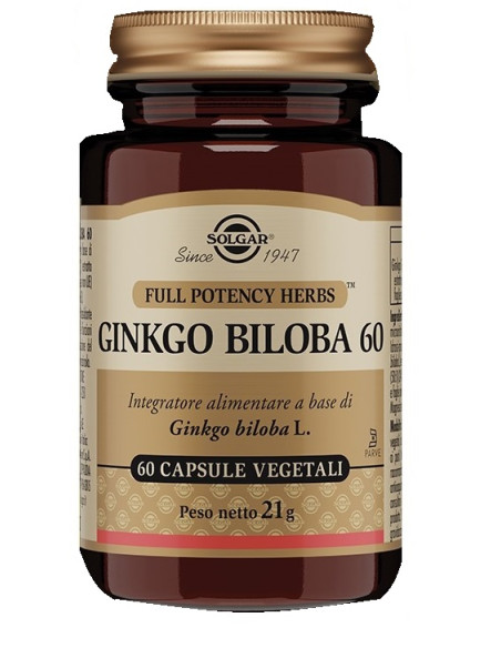 Ginkgo Biloba 60 60 Capsule Vegetali
