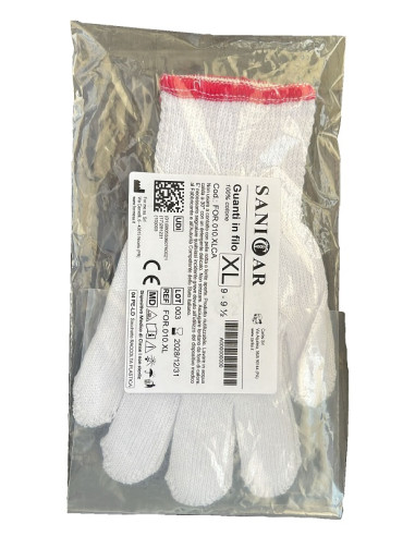Guanto In Cotone Sanicar Bianco Extralarge 9 1 Paio