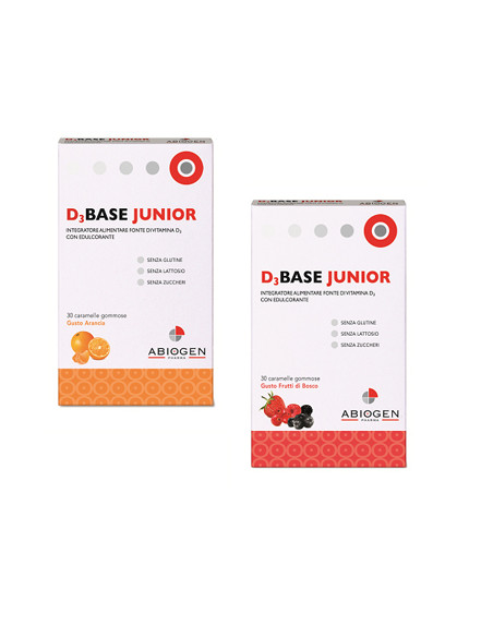 D3base Junior 30 Caramelle Gommose Arancia