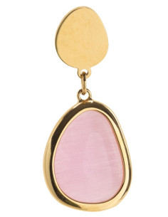 Orecchino Pendente Oro Crystal Rosa