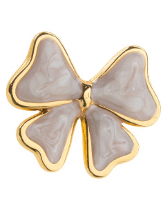 Orecchino Oro Fiocco Bianco