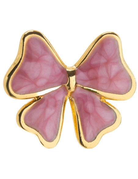 Orecchino Oro Fiocco Rosa