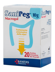 Sanipeg Macrogol Polvere Per Soluzione Orale 20 Buste Da 10g