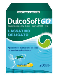 Dulcosoft Go Senza Zucchero Senza Glutine Senza Lattosio Gusto Limone 20 Bustine Da 20 Ml