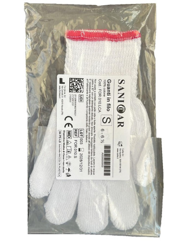 Guanto In Cotone Sanicar Bianco Small 6/6,5 1 Paio