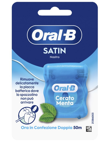 Oralb Man Filo Interdentale Satin Tape Menta 50 Metri