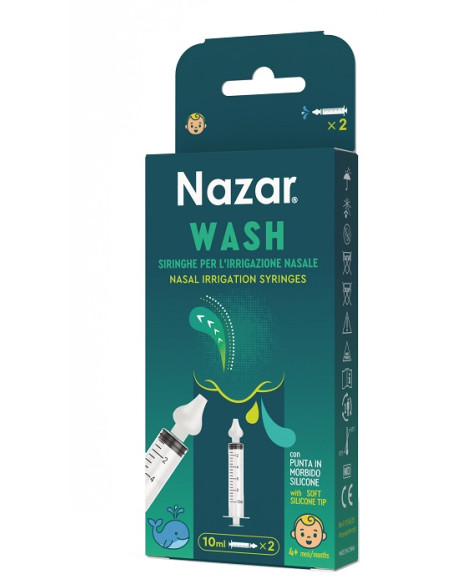 Nazar Wash Siringa Irrigazione Nasale 2 Pezzi