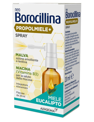Neoborocillina Propolmiele+ Spray Miele Eucalipto 20 Ml
