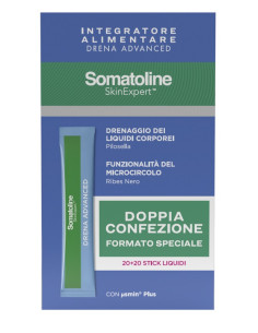 Somatoline Skin Expert Drena Advanced 1 Drenaggio Liquidi Corporei 20 Stick + 1 Funzionalita' Del Microcircolo 20 Sticksenza Glu