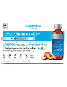 Somatoline Collagene Beauty Sublimlift 10 Shot 50 Ml Gusto Pesca Senza Glutine Senza Lattosio Con Edulcoranti