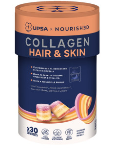 Upsa X Nourished Collagen Hair & Skin 30 Gummies Senza Glutine
