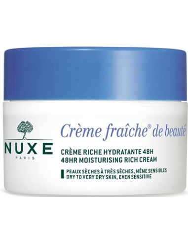 NUXE CREME FRAICHE DE BEAUTE RICHE CREME NOURISSANTE HYDRATANTE 48 H 50 ML