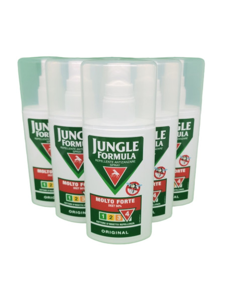 5X Jungle Formula Molto Forte da 75ml - Repellente Antizanzare DEET 50% - Promo Pack