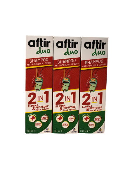 3X Aftir Duo Shampoo Anti Pidocchi - Promo Pack da 300ml