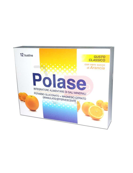 Polase - Integratore di Sali Minerali Gusto Arancia da 12 Bustine