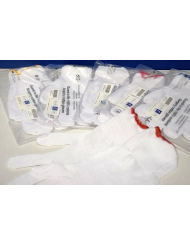 Guanti In Cotone Colore Bianchi Sanicar 7 1 Paio