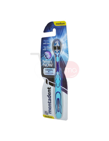 Mentadent White Now Carbon + Correction - Spazzolino Medio