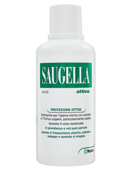 Saugella Attiva 500ml - Detergente Antibatterico per l'Igiene Intima - pH 3.5