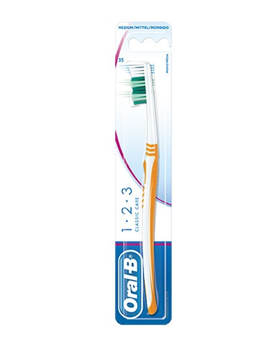 Oralb 123 Classic Care Spazzolino Manuale 3 Pezzi