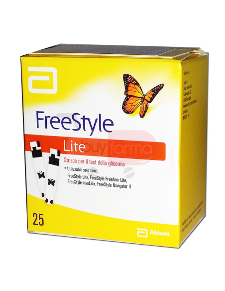 FreeStyle Lite - 25 Strisce Reattive per il Controllo della glicemia