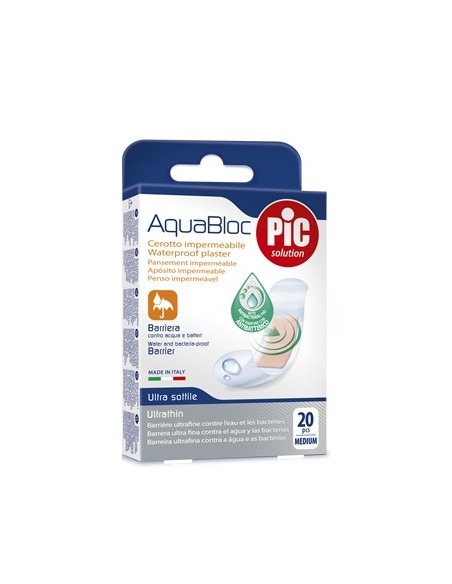 Cerotto Pic Aquabloc 19x72mm Antibatterico 20 Pezzi