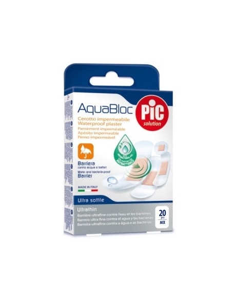 Cerotto Pic Aquabloc Mix Antibatterico 20 Pezzi