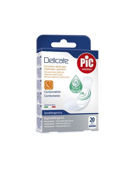 Cerotto Pic Delicate 19x72 Mm Antibatterico 20 Pezzi