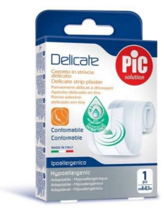 Cerotto Pic Delicate Striscia Bianca Con Tampone Antibatterico Cm 8x0,5 M