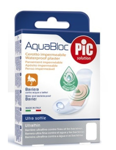 Cerotto Pic Aquabloc 10x10cm Antibatterico 5 Pezzi
