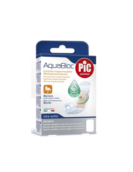 Cerotto Pic Aquabloc Cm10x15 Antibatterico 5 Pezzi