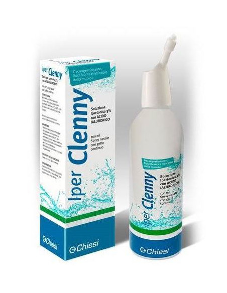 Iper Clenny Spray Nasale Erogazione Continua Soluzione Ipertonica Con Acido Ialuronico 100 Ml