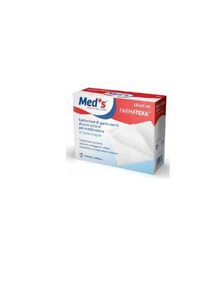 Garza Compressa Meds Farmatexa 12/8 18x40cm 12 Pezzi
