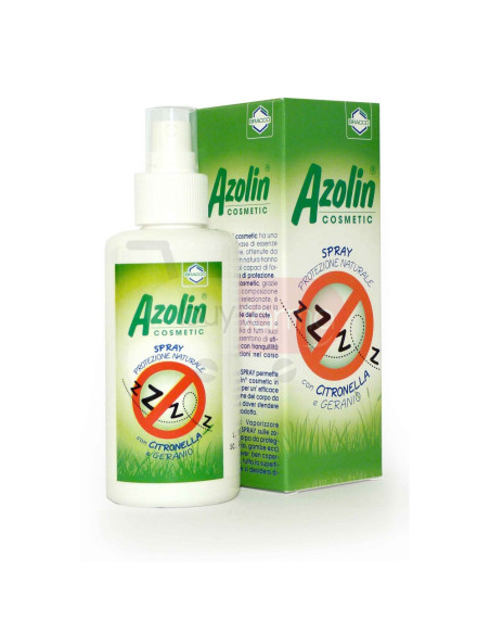 Azolin Cosmetic - Spray Antizanzare con Citronella e Geranio da 100ml