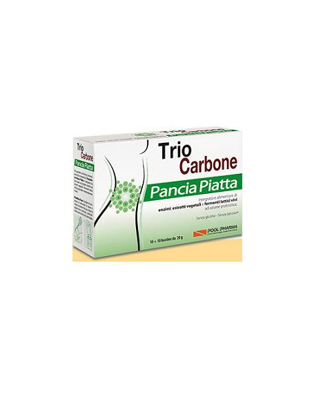 Triocarbone Pancia Piatta 10 Bustine Bipartite 4 G