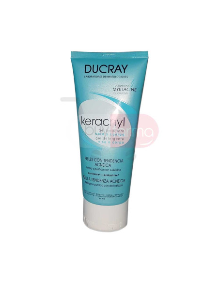 Ducray Keracnyl - Gel Detergente per Viso e Corpo da 200ml