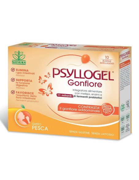 Psyllogel Gonfiore Pesca 10 Bustine