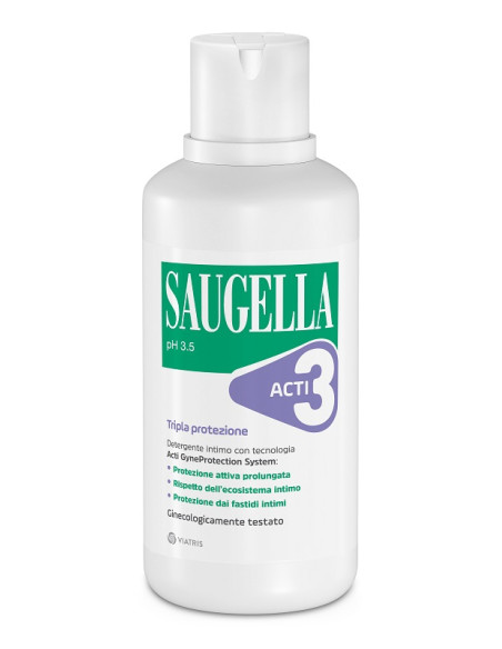 Saugella Acti3 Tripla Protezione Detergente Intimo 500 Ml