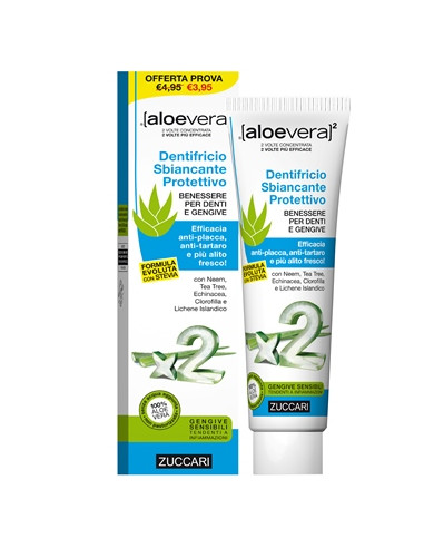 Aloevera2 Dentifricio Sbiancante Protettivo Con Stevia 100 Ml