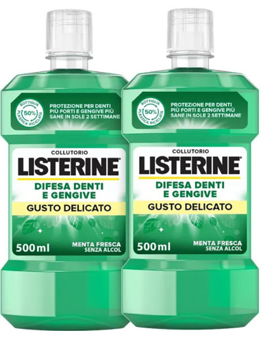 Listerine Denti & Gengive Gusto Delicato 2 X 500 Ml