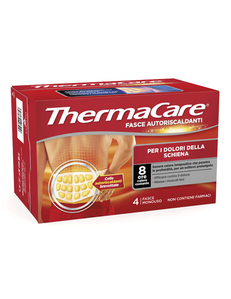 Fascia Autoriscaldante A Calore Terapeutico Thermacare Schiena 4 Pezzi