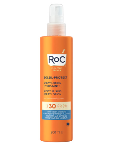 Roc Lozione Spray Solare Corpo Spf 30 Idratante 200 Ml