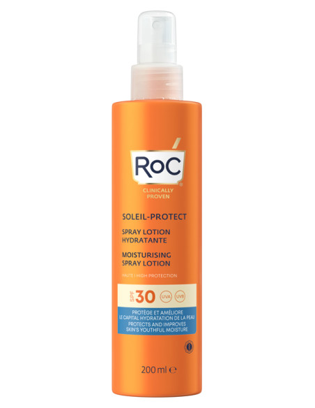 Roc Lozione Spray Solare Corpo Spf 30 Idratante 200 Ml