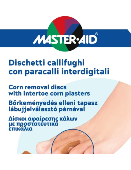 Dischetto Callifugo 6 Pezzi + Paracallo 6 Pezzi Interdigitali Master-aid Footcare B5