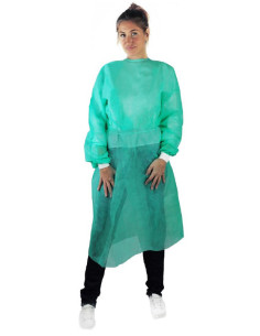 Camice Visitatore Con Polsino Di Cotone Taglia Unica 10 Pezzi