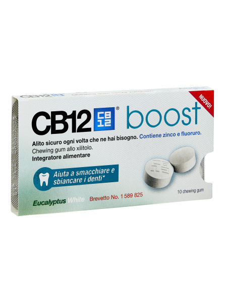 CB12 Boost - 10 Chewing Gum Eucalyptus White