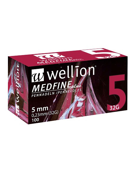 Ago Per Penna Da Insulina Wellion Medfine Plus 5 32 Gauge Lunghezza 5 Mm 100 Pezzi