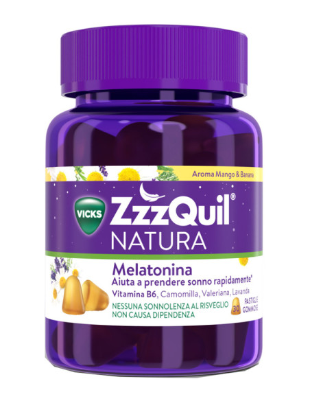 Vicks Zzzquil Natura Mango & Banana 30 Pastiglie Gommose