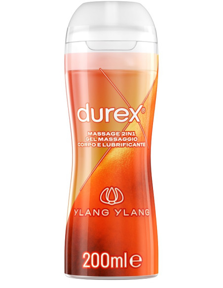 Durex Massage 2 In 1 Gel Massaggio Corpo E Lubrificante Ylang Ylang 200 Ml