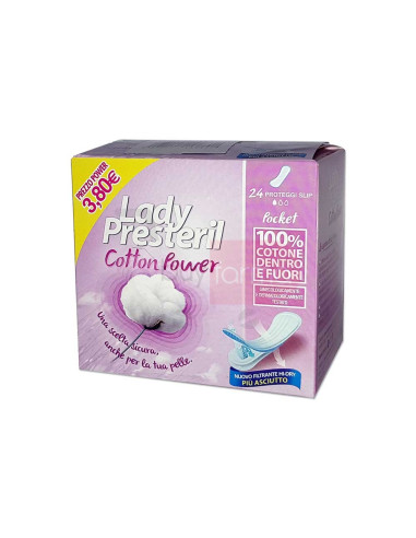 Lady Presteril Cotton Power - 24 Proteggi Slip Pocket